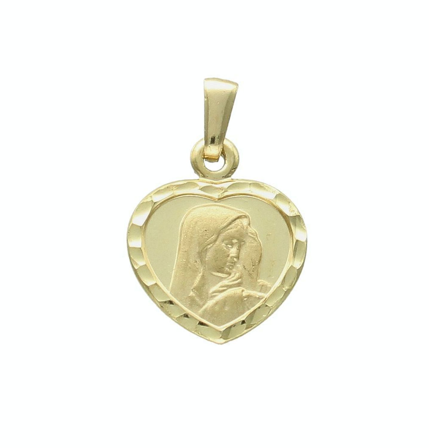 Złota zawieszka 585 medalik Serce Matka Boska ZA 7558.jpg